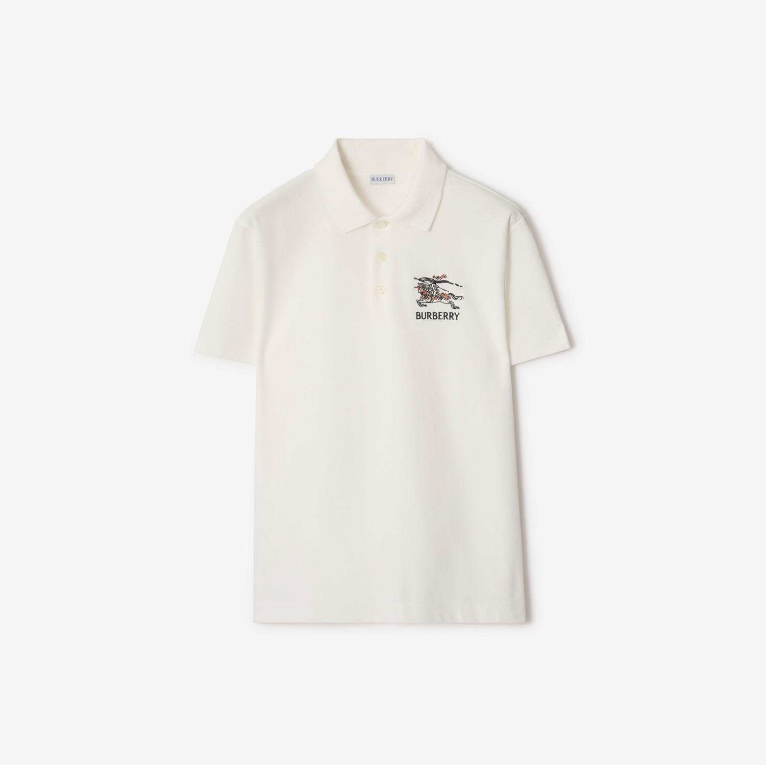 Knight Logo Cotton Polo Shirt by BURBERRY