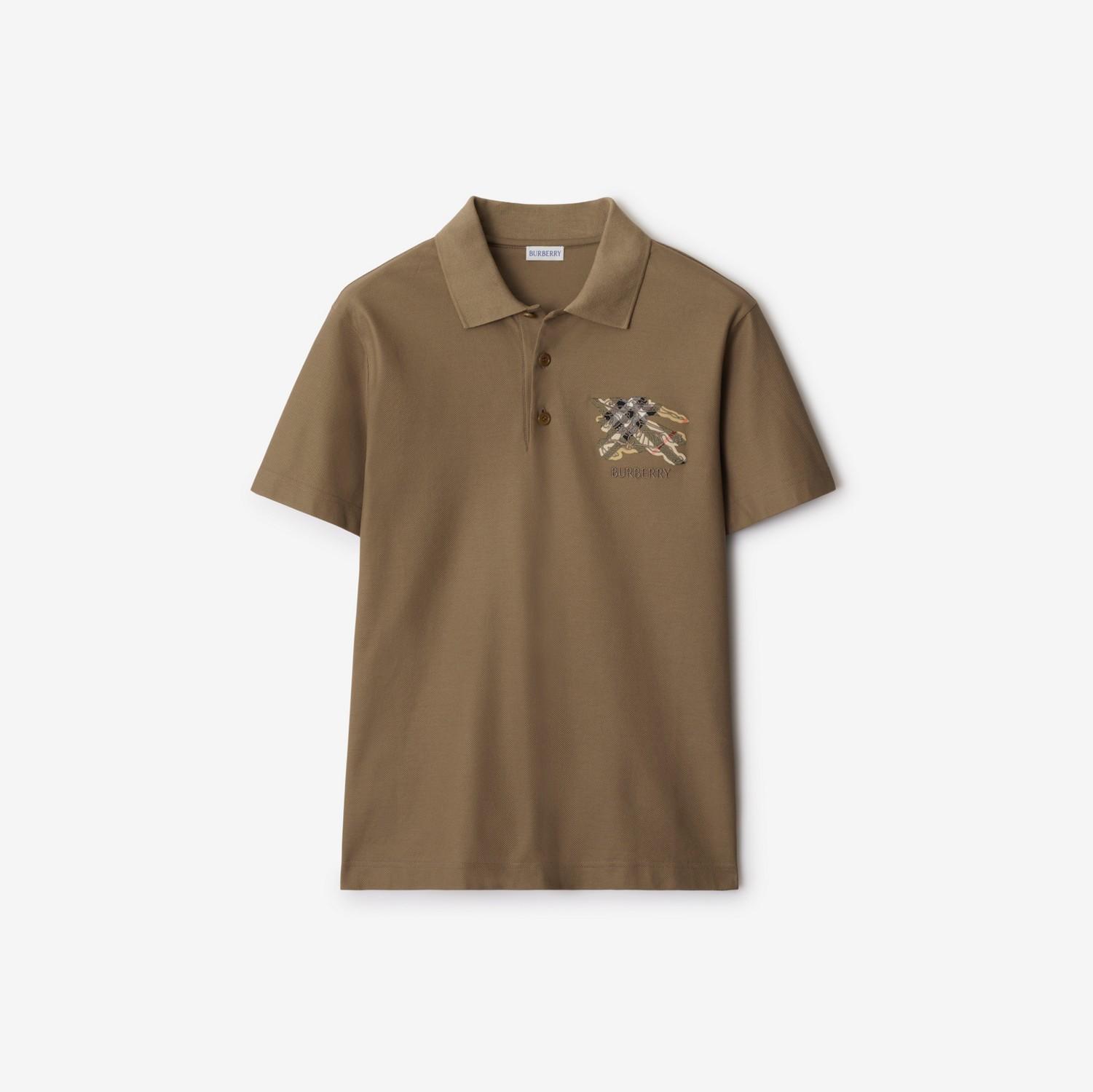 Knight Logo Cotton Polo Shirt by BURBERRY