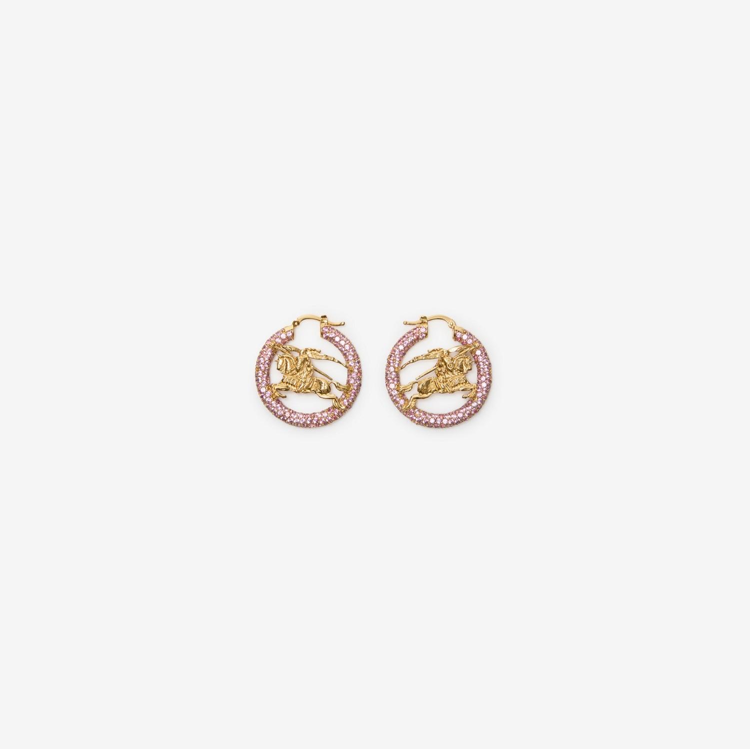 Knight Pavé Hoop Earrings by BURBERRY