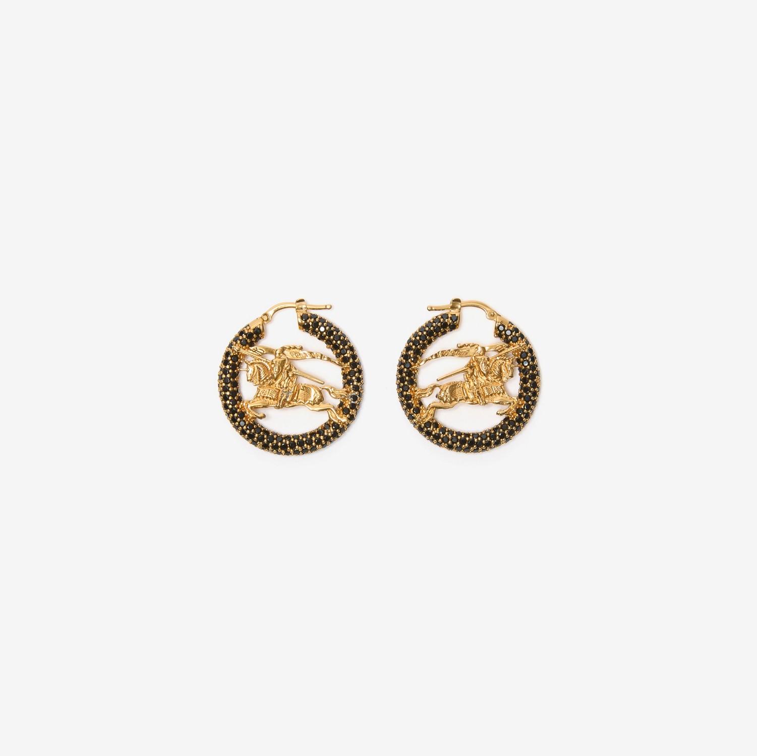 Knight Pavé Hoop Earrings by BURBERRY