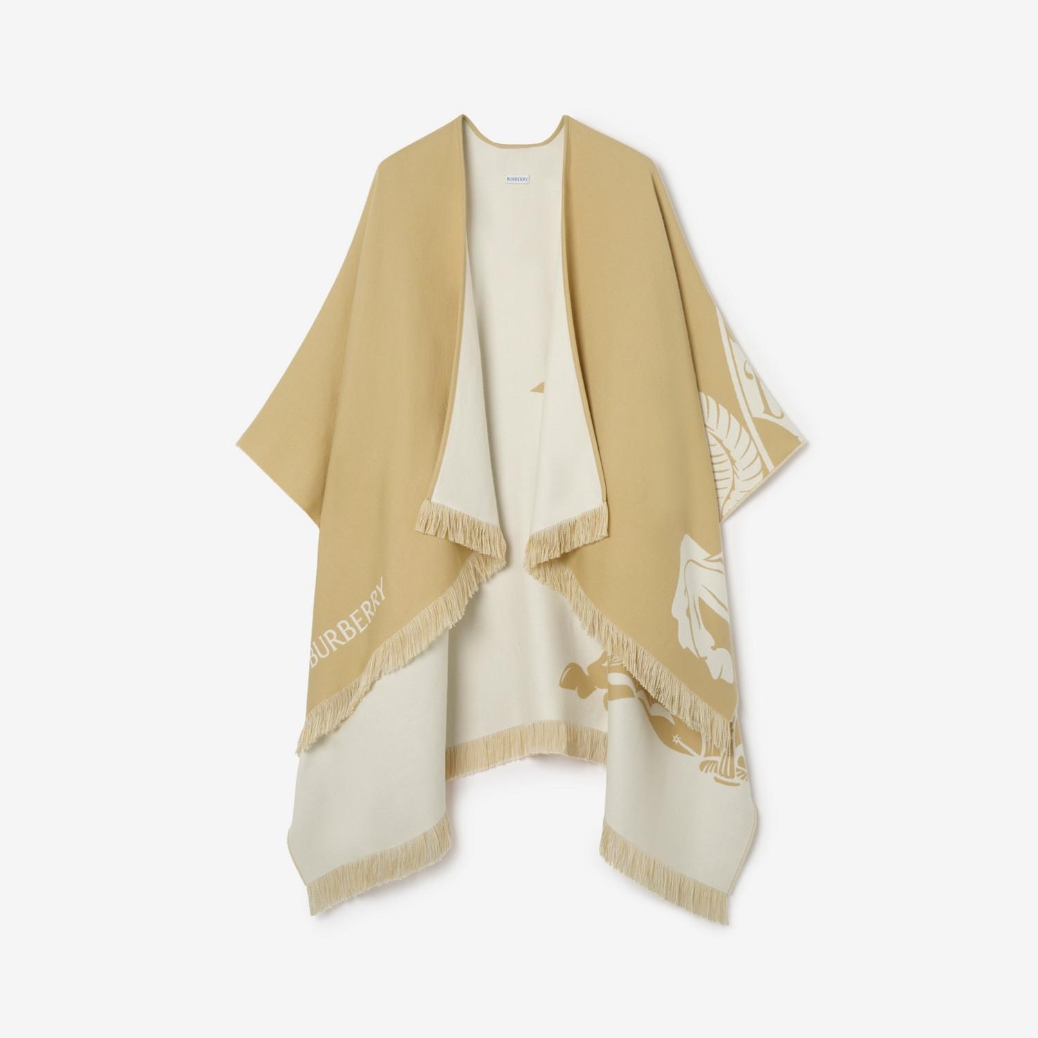 Knight Wool Silk Cashmere Cape by BURBERRY