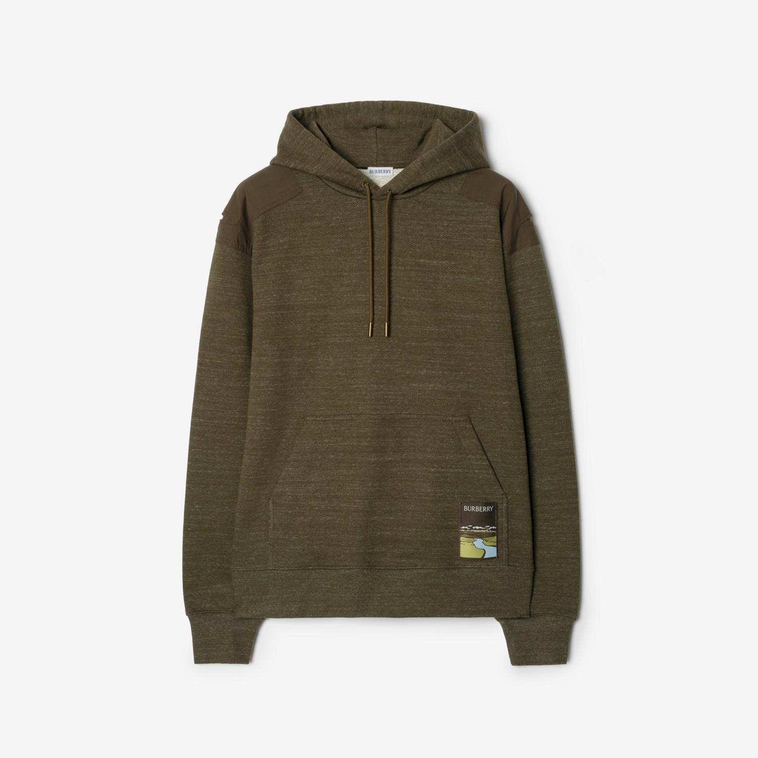 Landscape Label Cotton Hoodie by BURBERRY