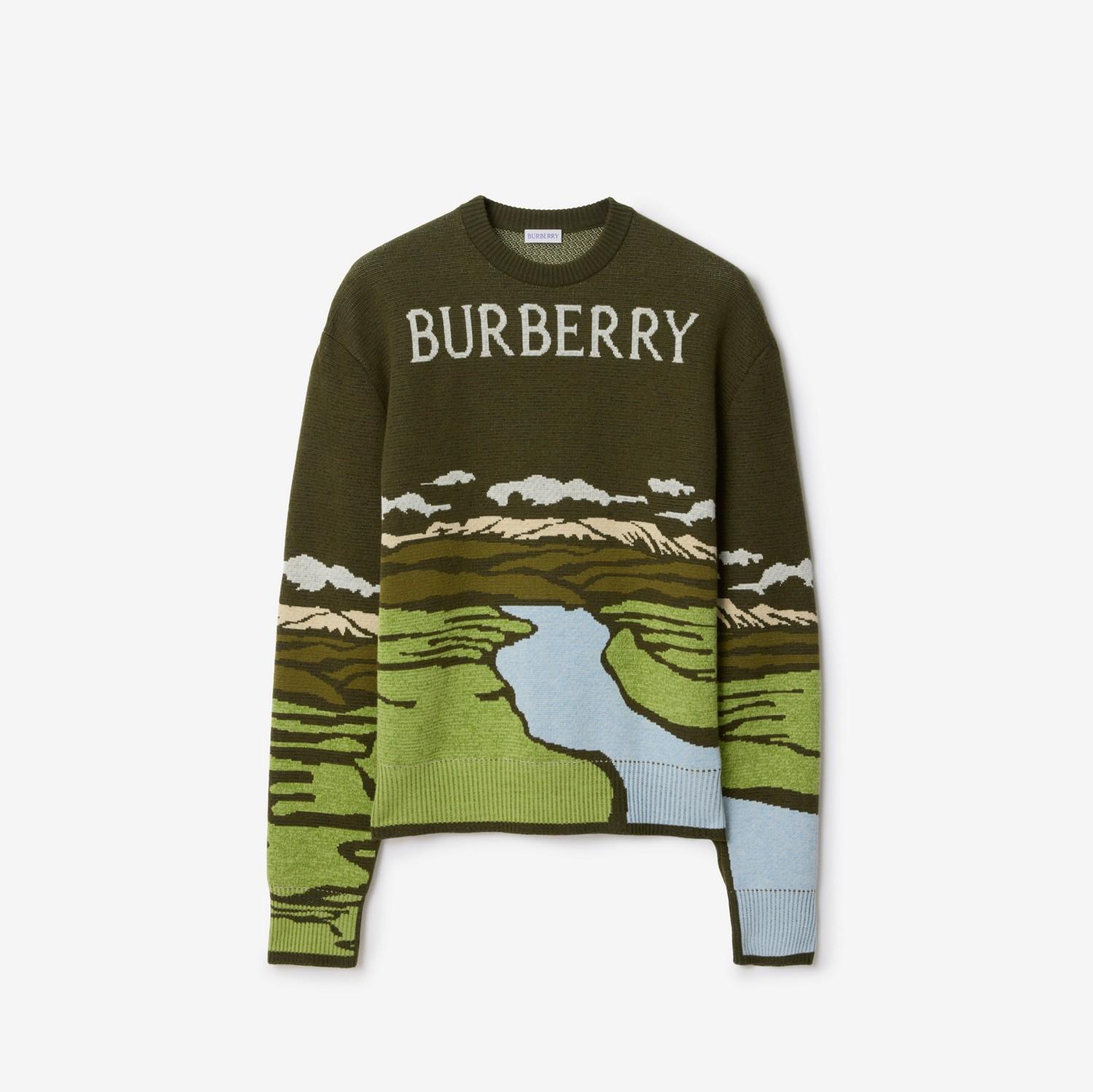 Landscape Wool Blend Sweater by BURBERRY