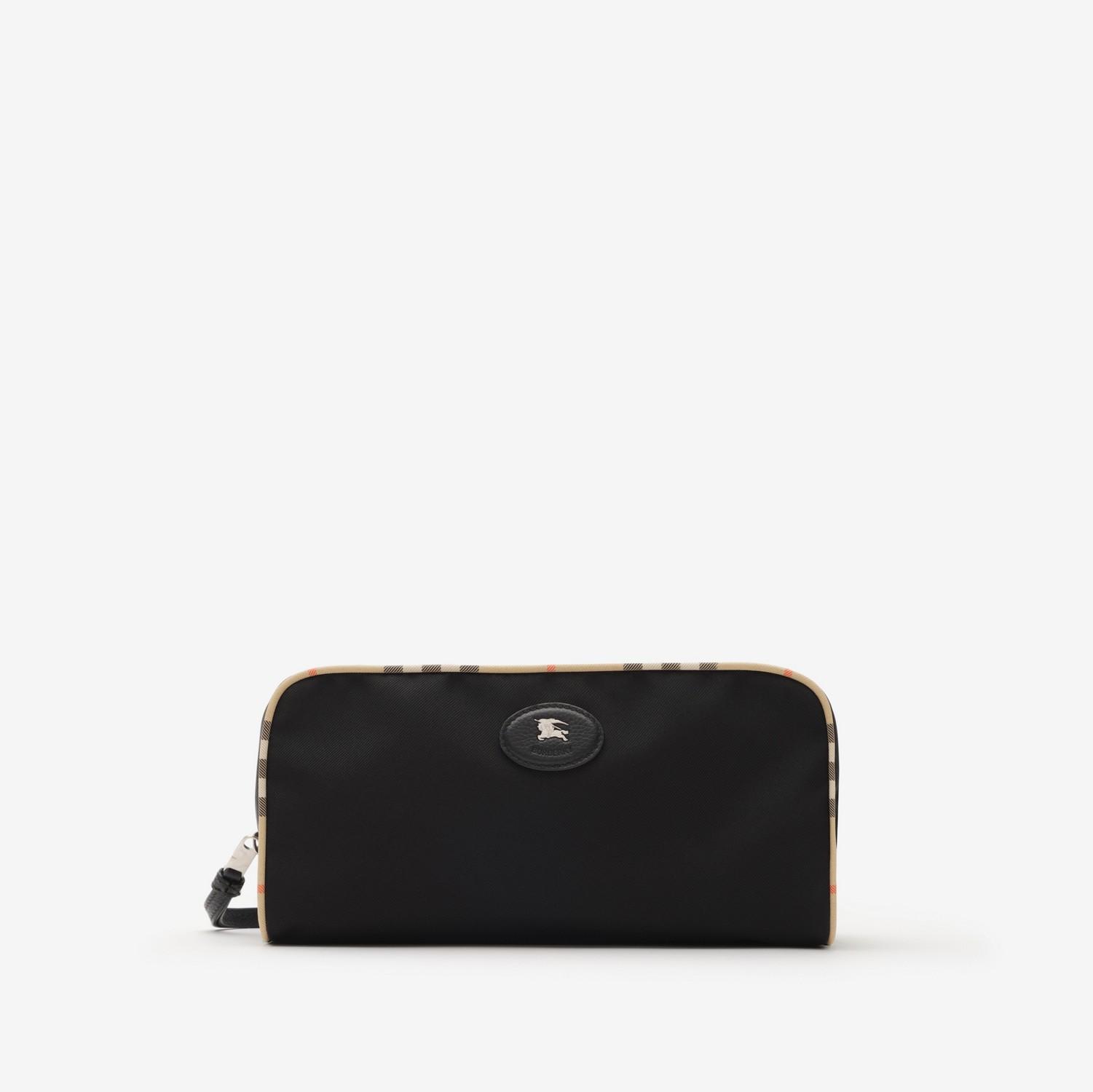 Large Check Trim Travel Pouch by BURBERRY