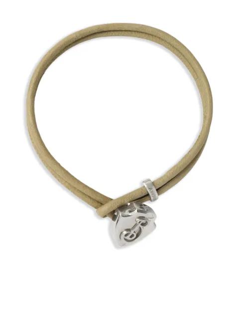 Leather B Shield bracelet by BURBERRY