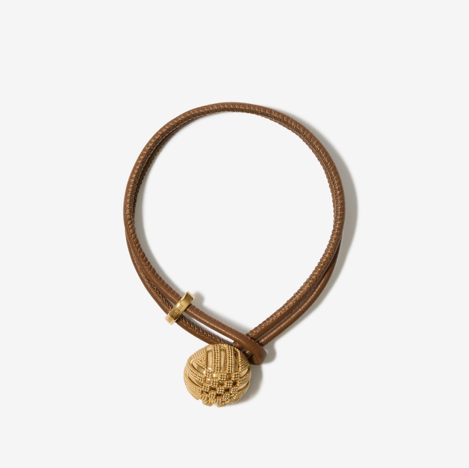 Leather Check Granulation Bracelet​ by BURBERRY