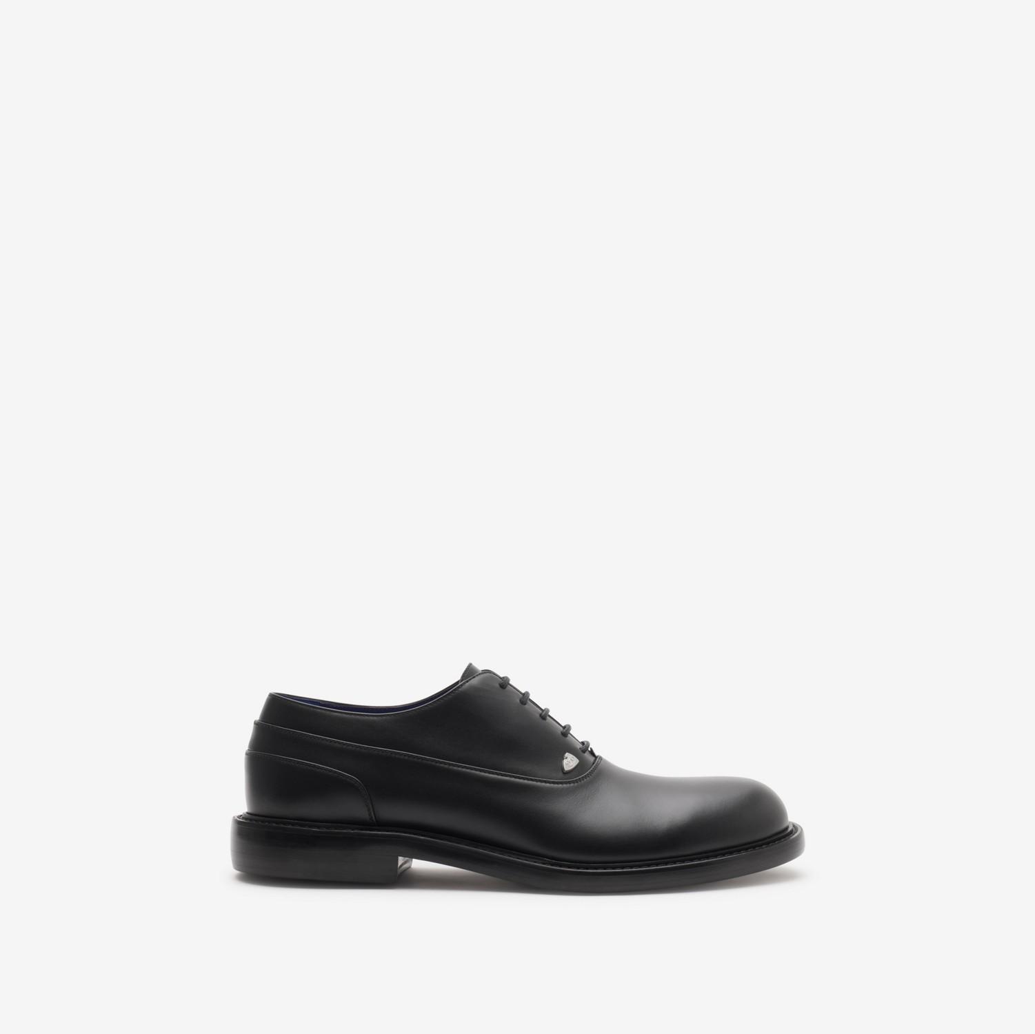 Leather Cobble Oxford Shoes​ by BURBERRY