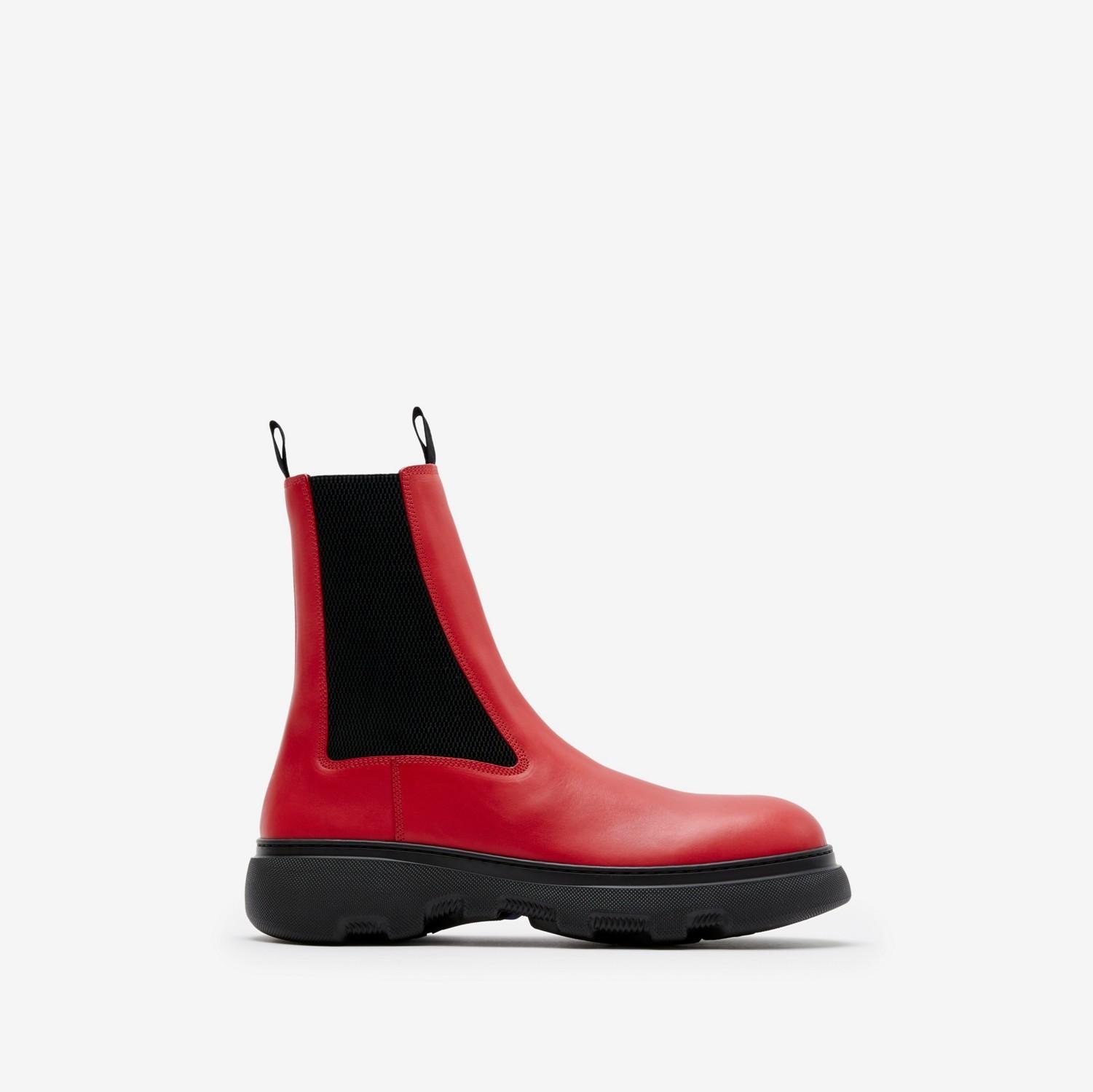 Leather Creeper Chelsea Boots by BURBERRY