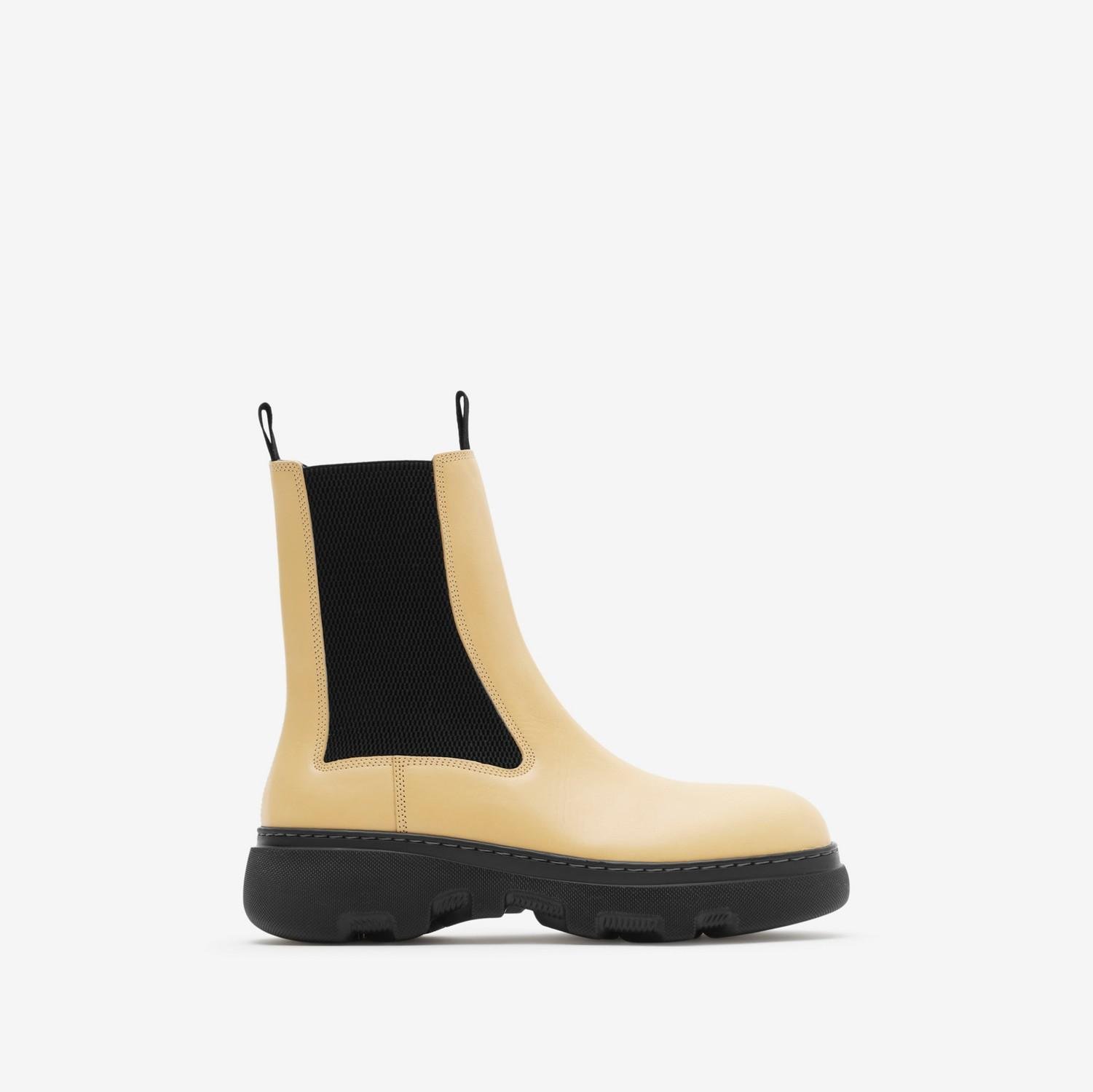 Leather Creeper Chelsea Boots by BURBERRY
