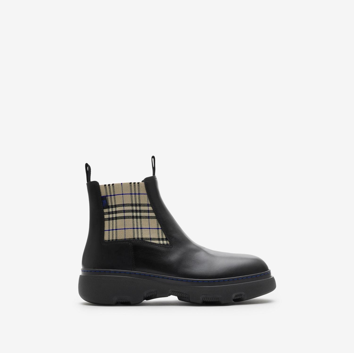 Leather Creeper Low Chelsea Boots by BURBERRY