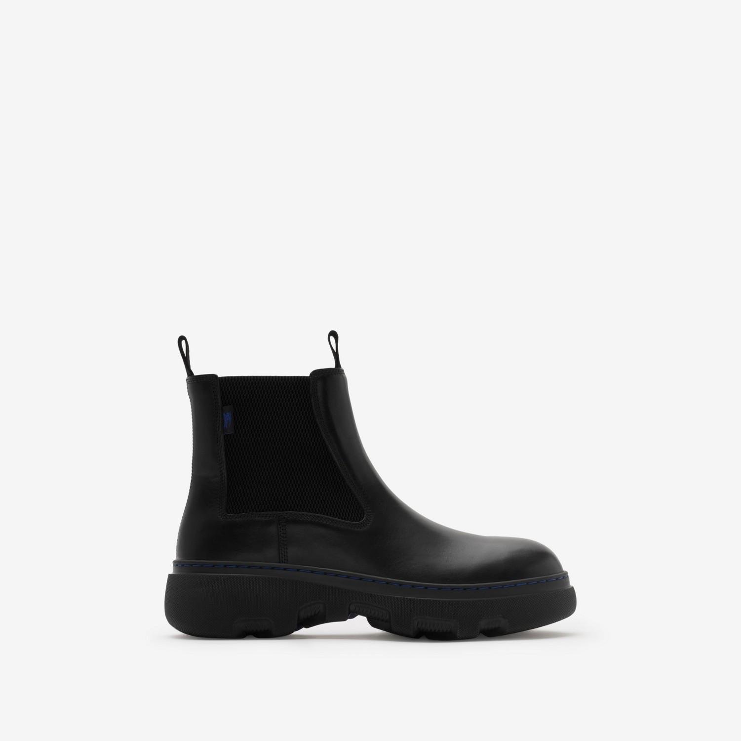 Leather Creeper Low Chelsea Boots by BURBERRY
