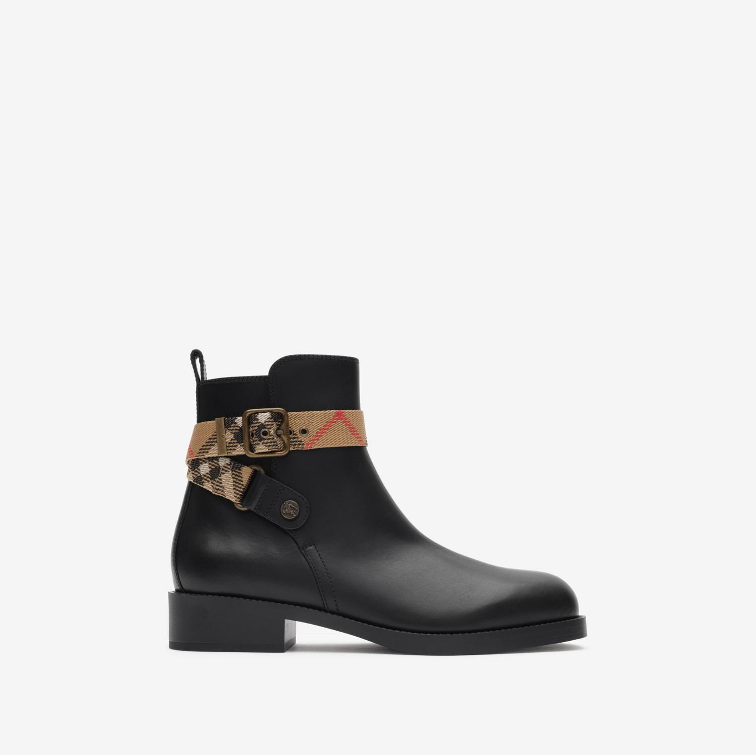 Leather Huntley Boots by BURBERRY