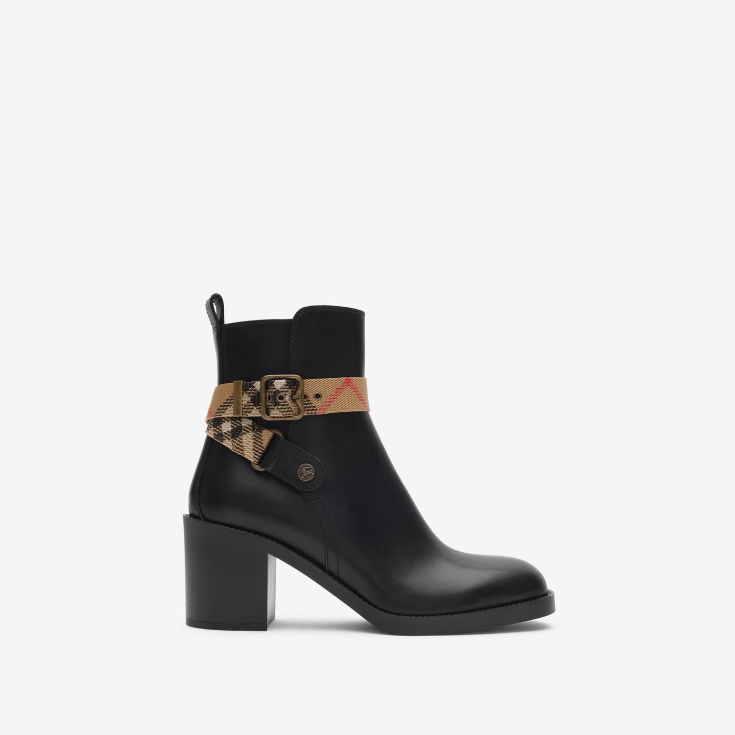 Leather Huntley Heel Boots by BURBERRY