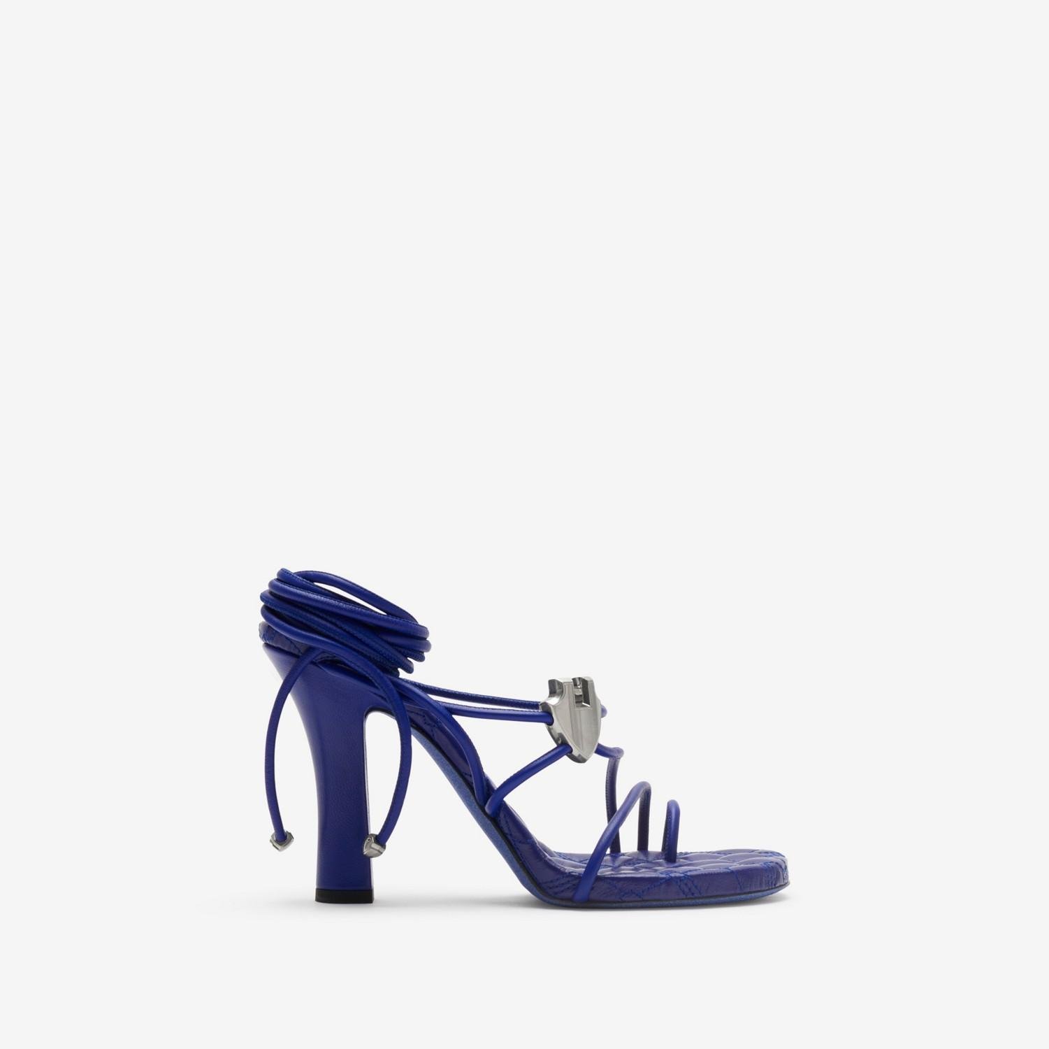 Leather Ivy Shield Heeled Sandals by BURBERRY