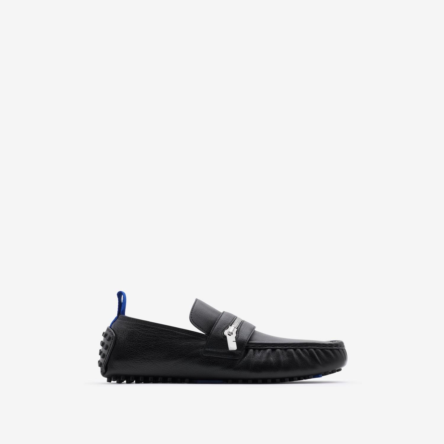 Leather Motor Low Loafers by BURBERRY