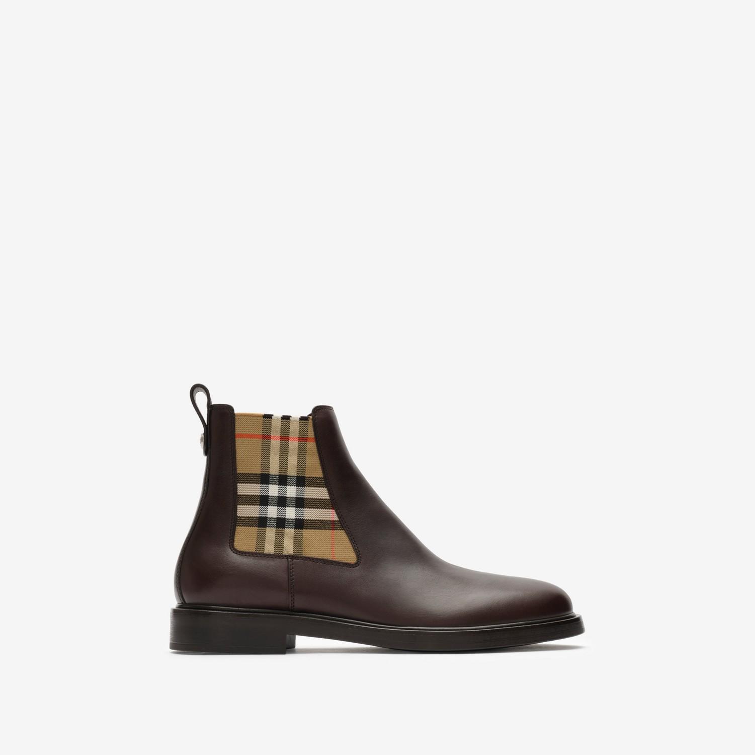 Leather Pembroke Boots by BURBERRY
