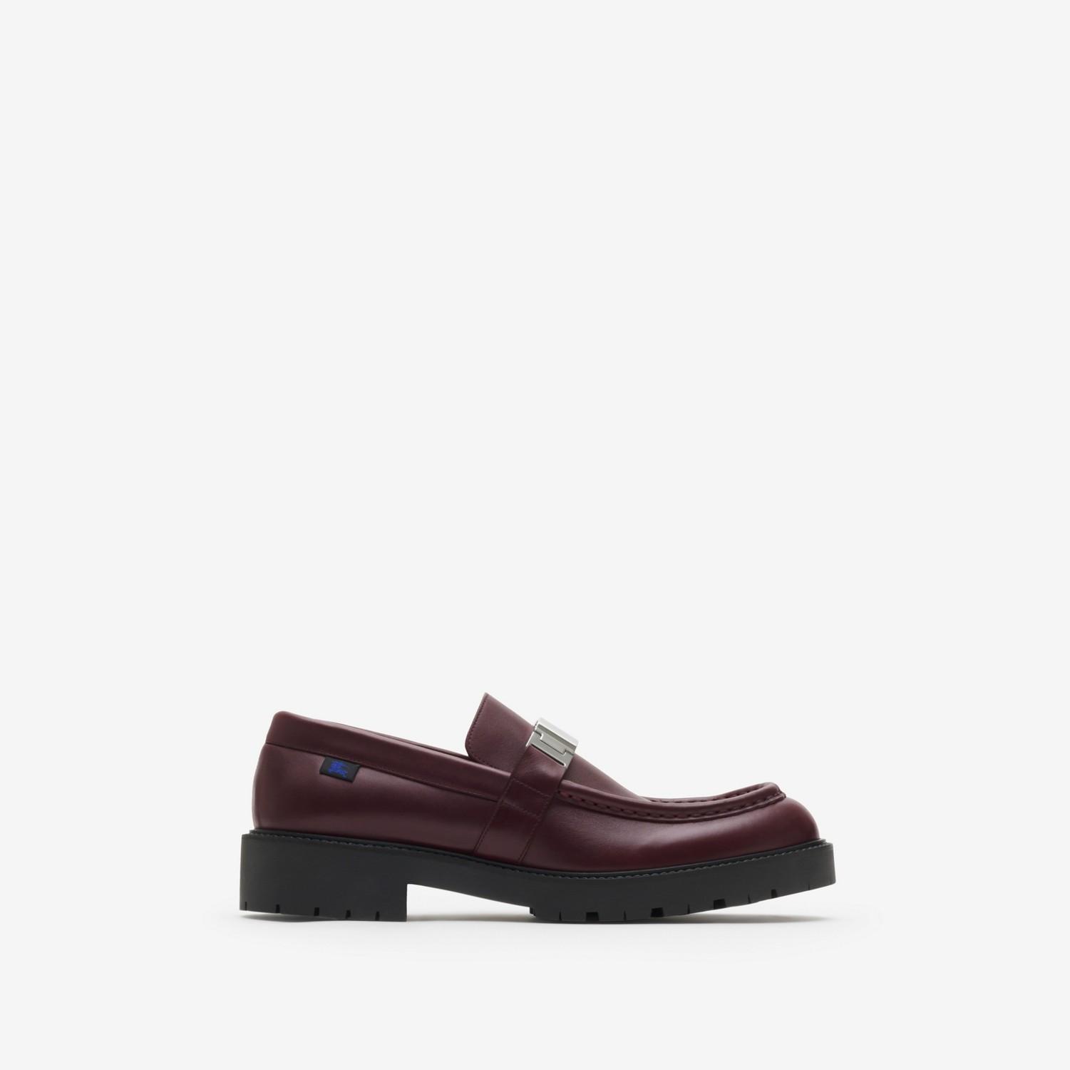 Leather Raft Loafers by BURBERRY