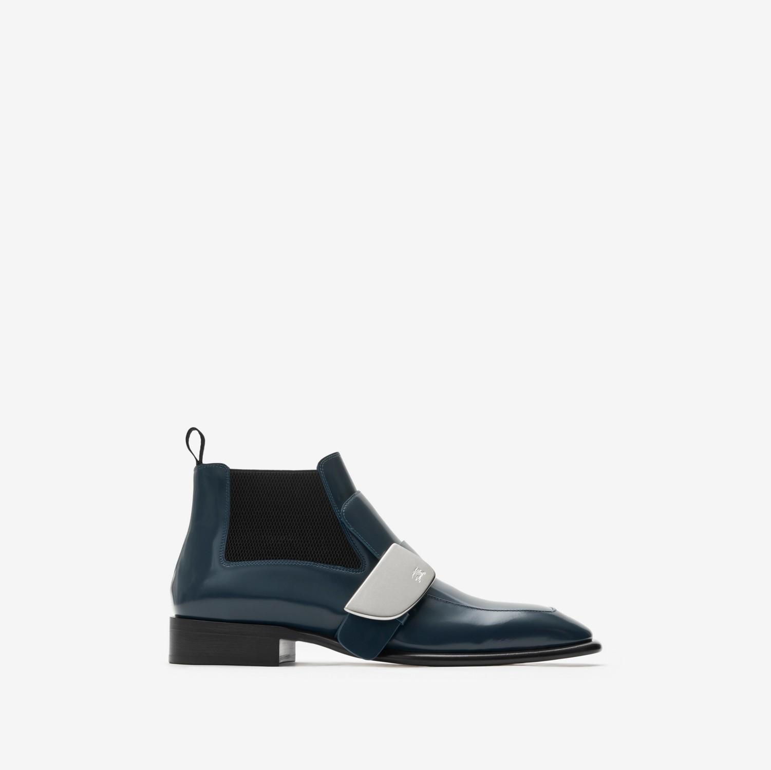 Leather Shield Chelsea Boots by BURBERRY