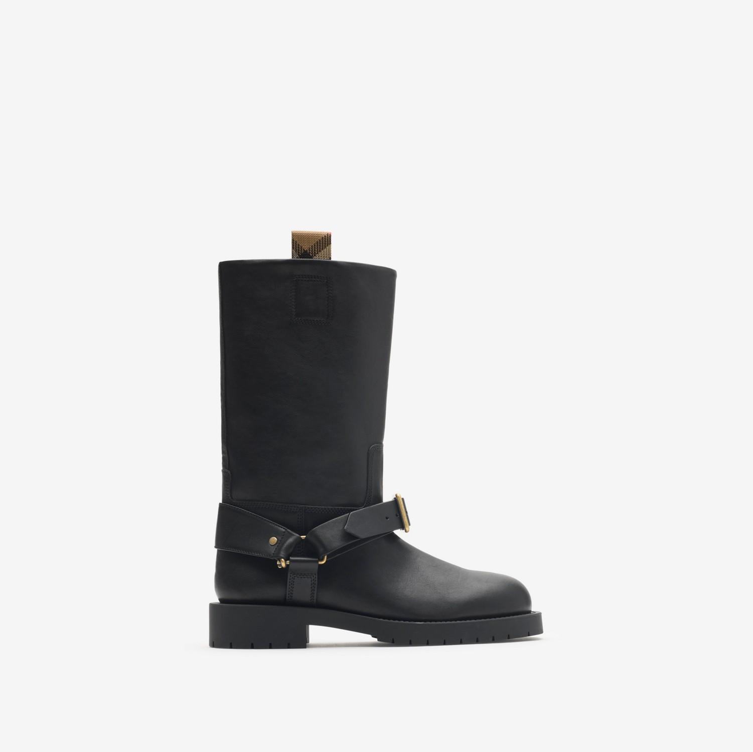 Leather Soft Saddle Low Boots​ by BURBERRY