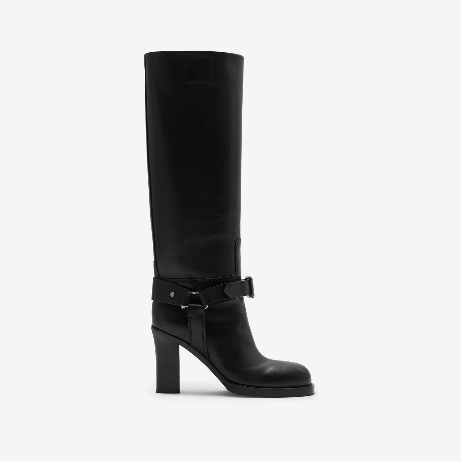 Leather Stirrup High Boots by BURBERRY