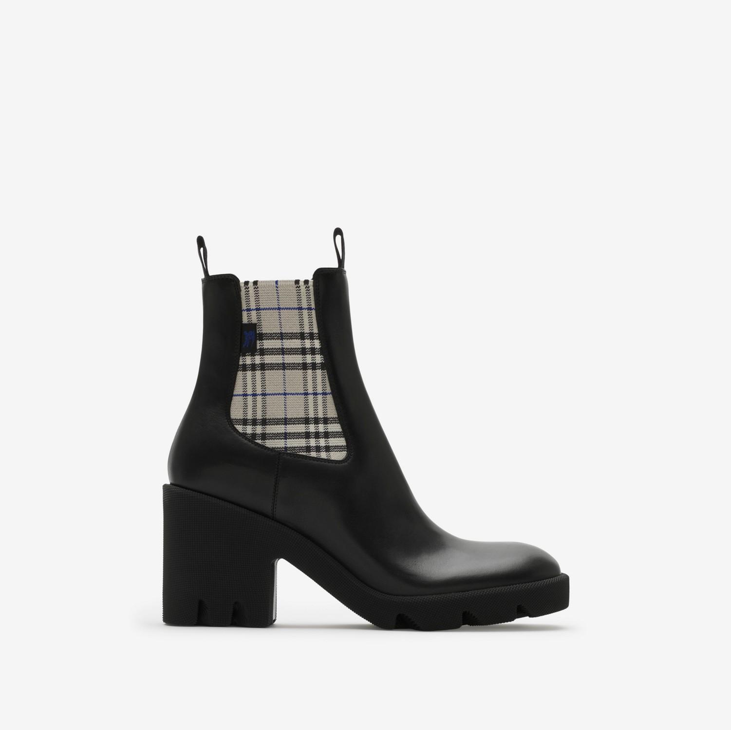 Leather Stride Chelsea Boots​ by BURBERRY