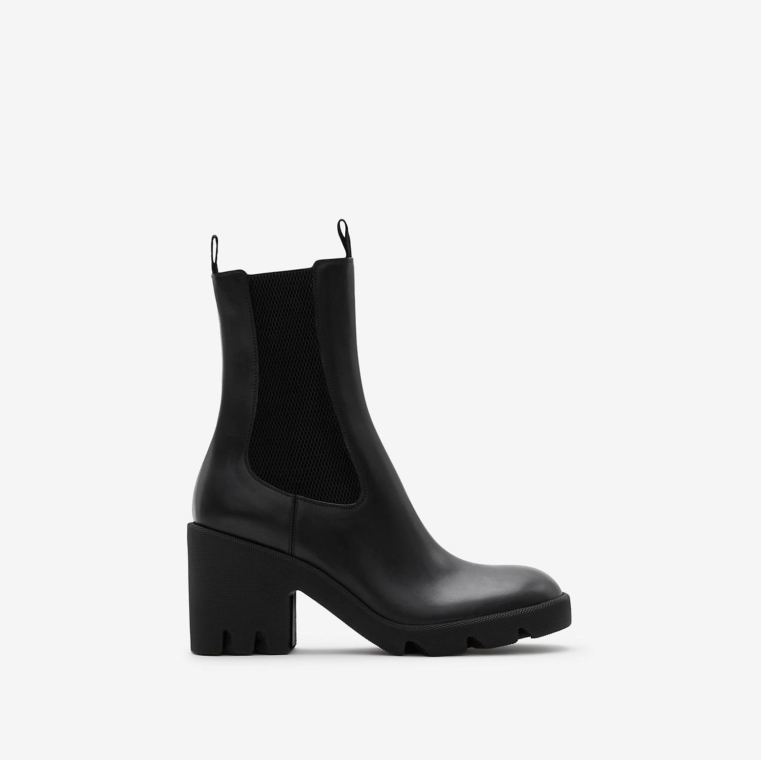 Leather Stride Chelsea Boots by BURBERRY