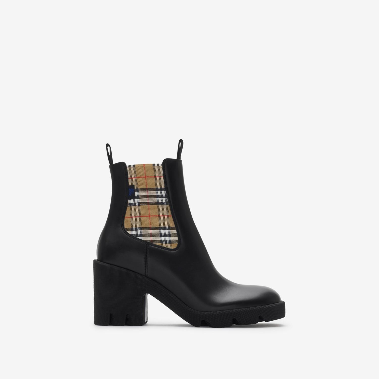 Leather Stride Chelsea Boots by BURBERRY