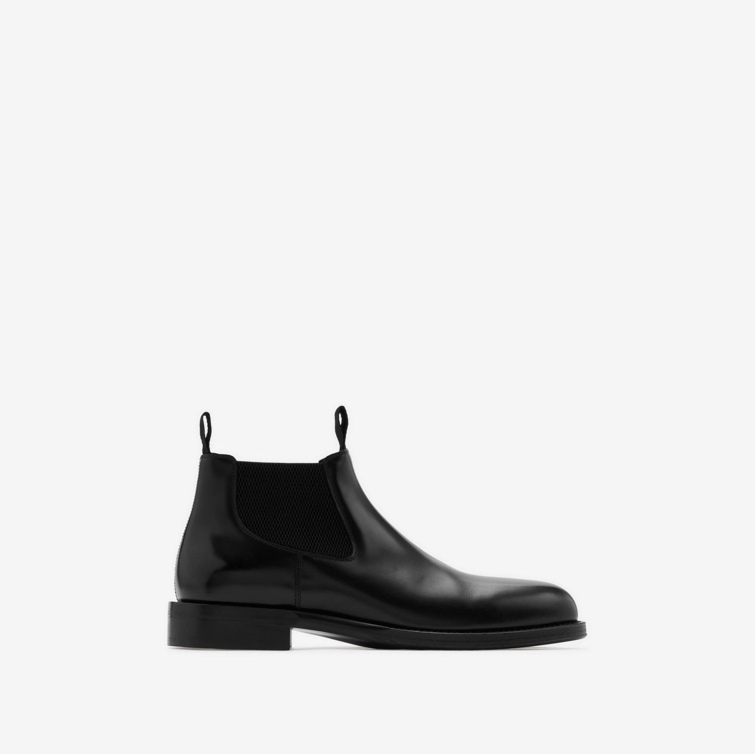 Leather Tux Low Chelsea Boots​ by BURBERRY