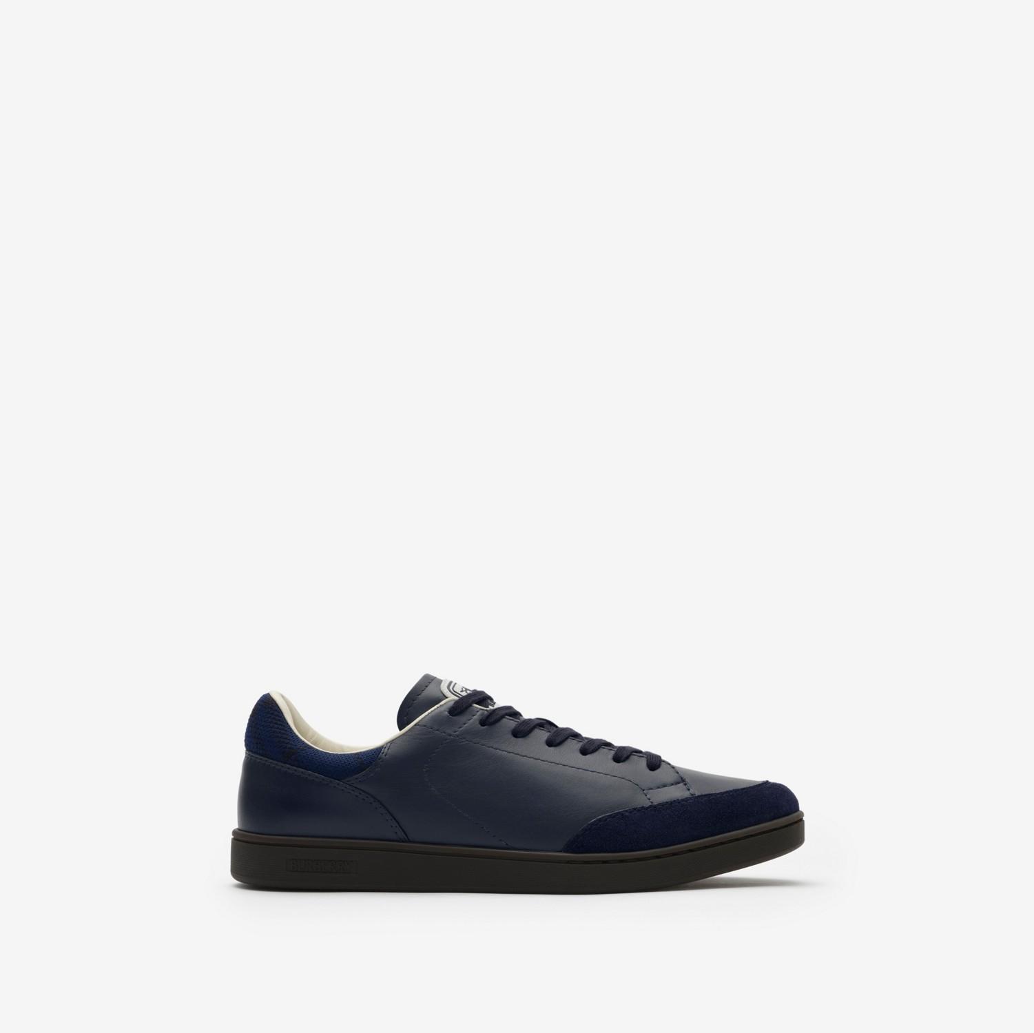 Leather and Suede Set Sneakers by BURBERRY