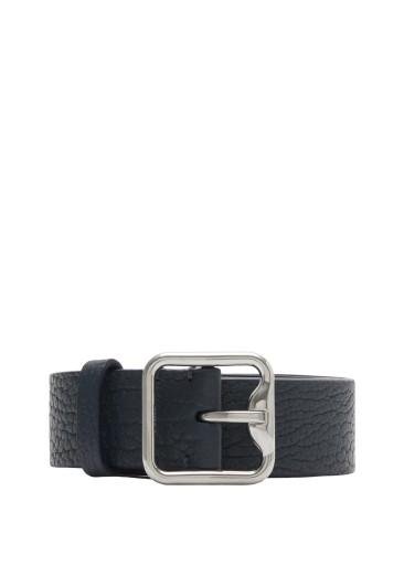 Leather b buckle belt by BURBERRY