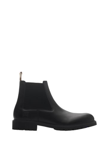 Leather rogue chelsea boots by BURBERRY