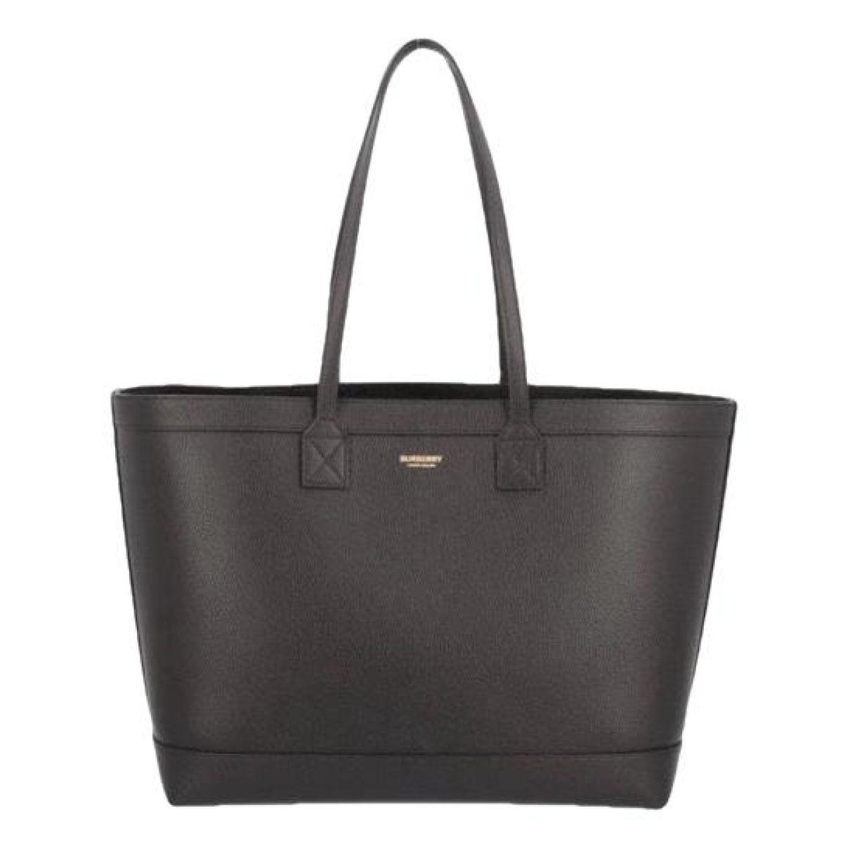 Leather tote by BURBERRY