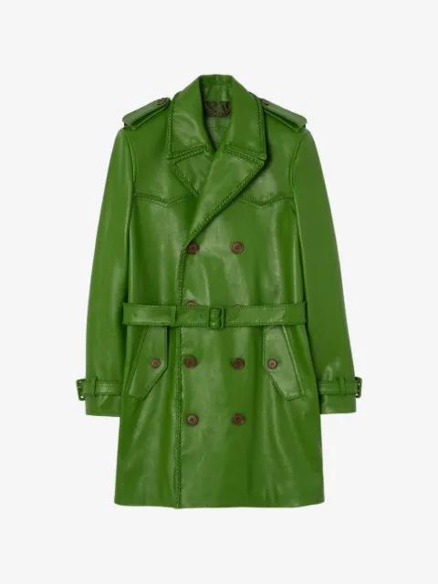 Leverton leather trench coat by BURBERRY