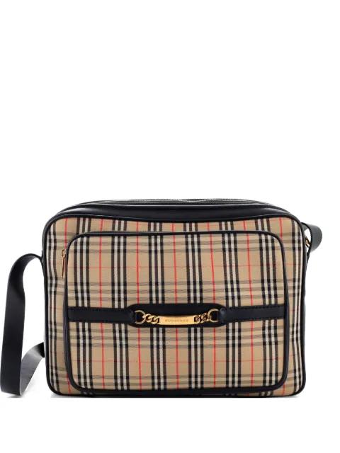 Link Chain Camera Bag 1983 Knight Check Canvas Large crossbody bag by BURBERRY 