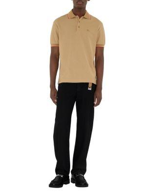 Logo Collar Cotton Polo Shirt by BURBERRY