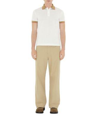 Logo Collar Cotton Polo Shirt by BURBERRY