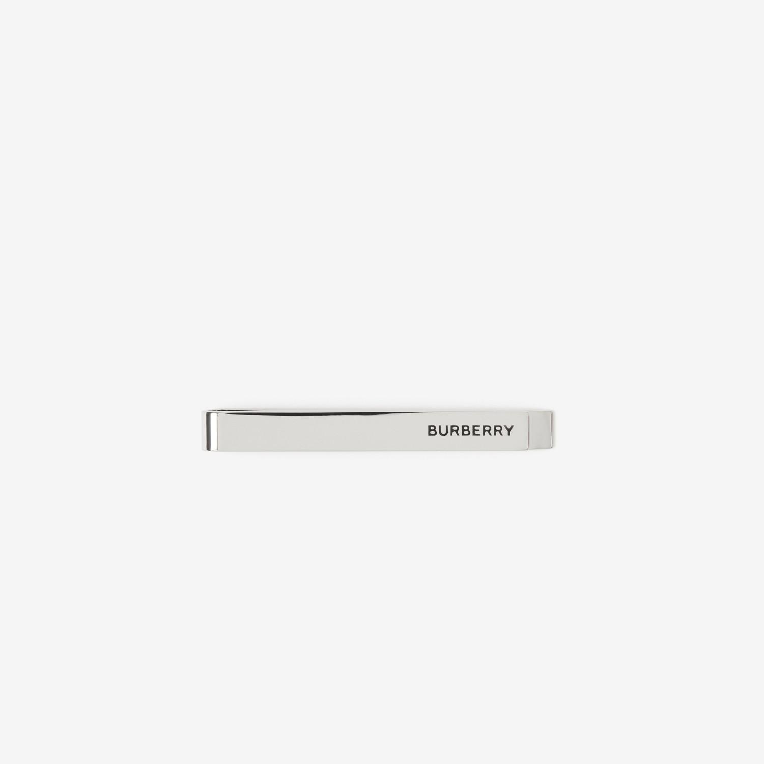 Logo Detail Palladium-plated Tie Bar by BURBERRY