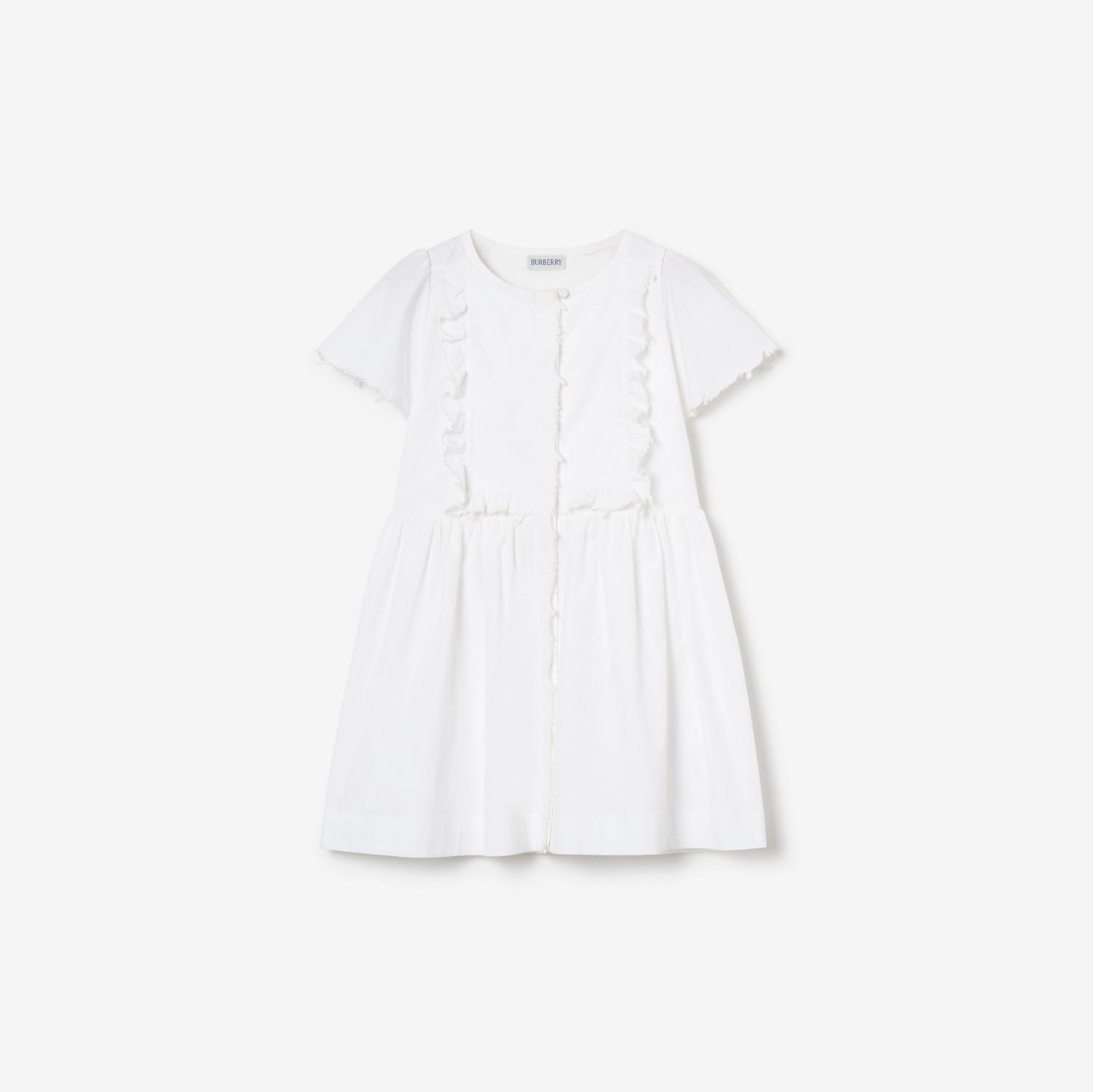 Logo Stretch Cotton Dress by BURBERRY