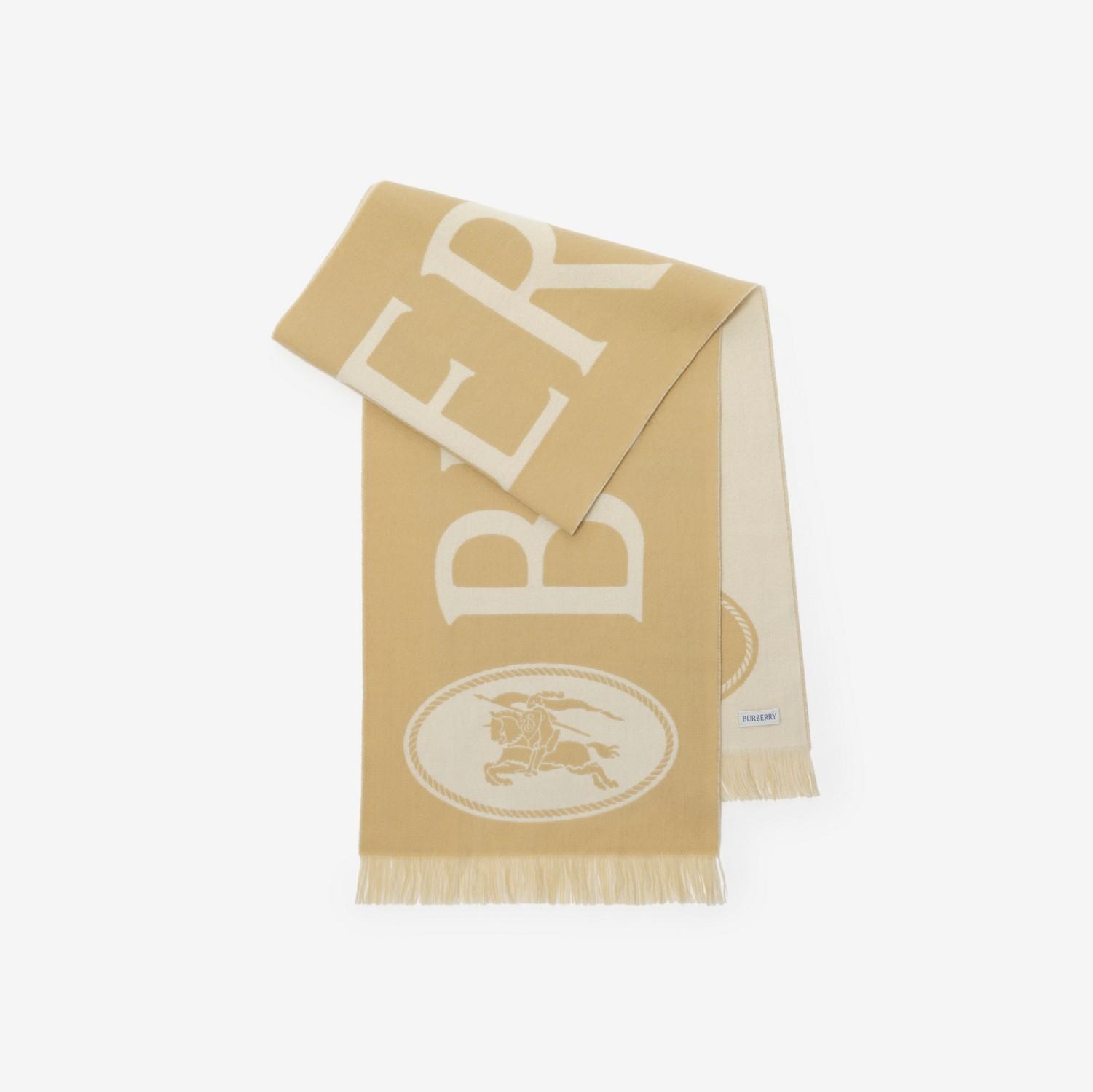 Logo Wool Scarf by BURBERRY