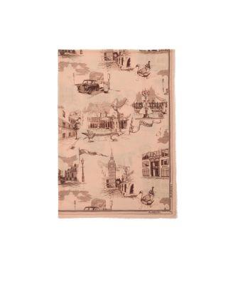 London Landmarks Wool Silk Scarf by BURBERRY