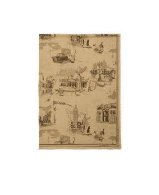 London Landmarks Wool Silk Scarf by BURBERRY