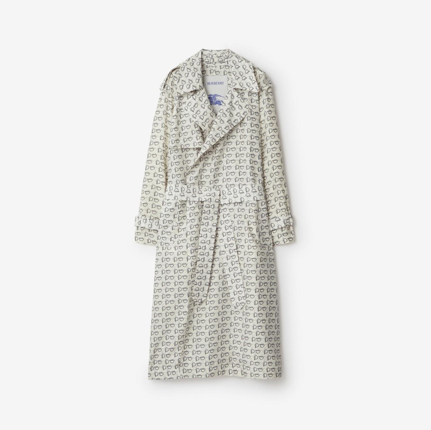 Long B Silk Trench Coat by BURBERRY