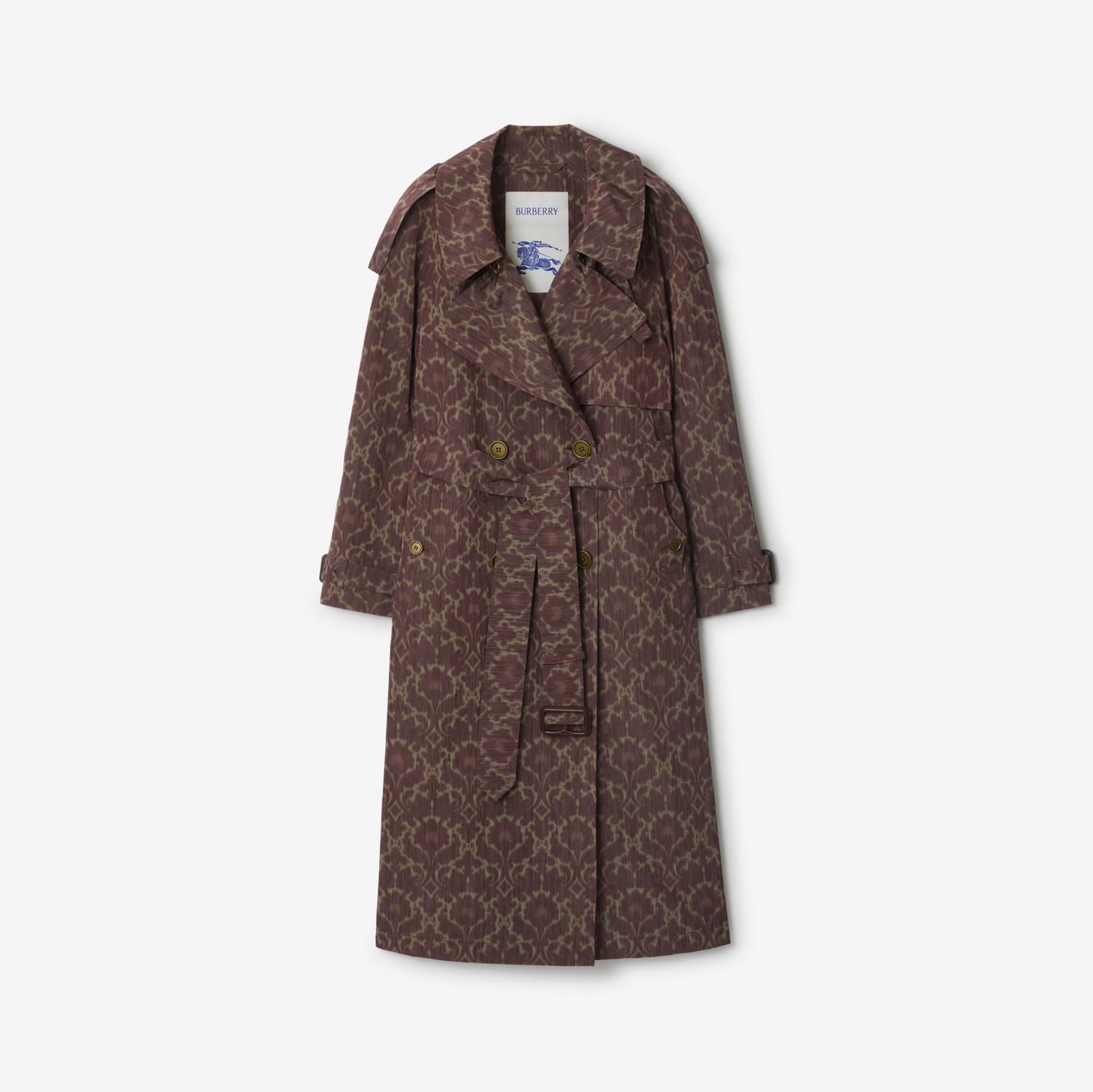 Long Baroque Viscose Blend Fitzrovia Trench Coat by BURBERRY