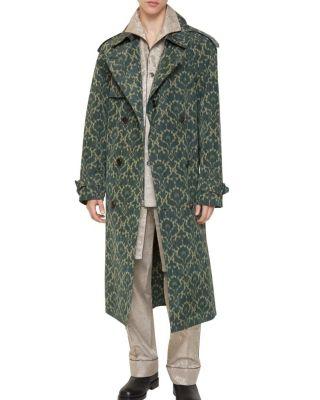 Long Baroque Viscose Blend Trench Coat by BURBERRY