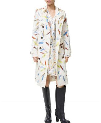 Long Embroidered Tropical Gabardine Foxfield Trench Coat by BURBERRY
