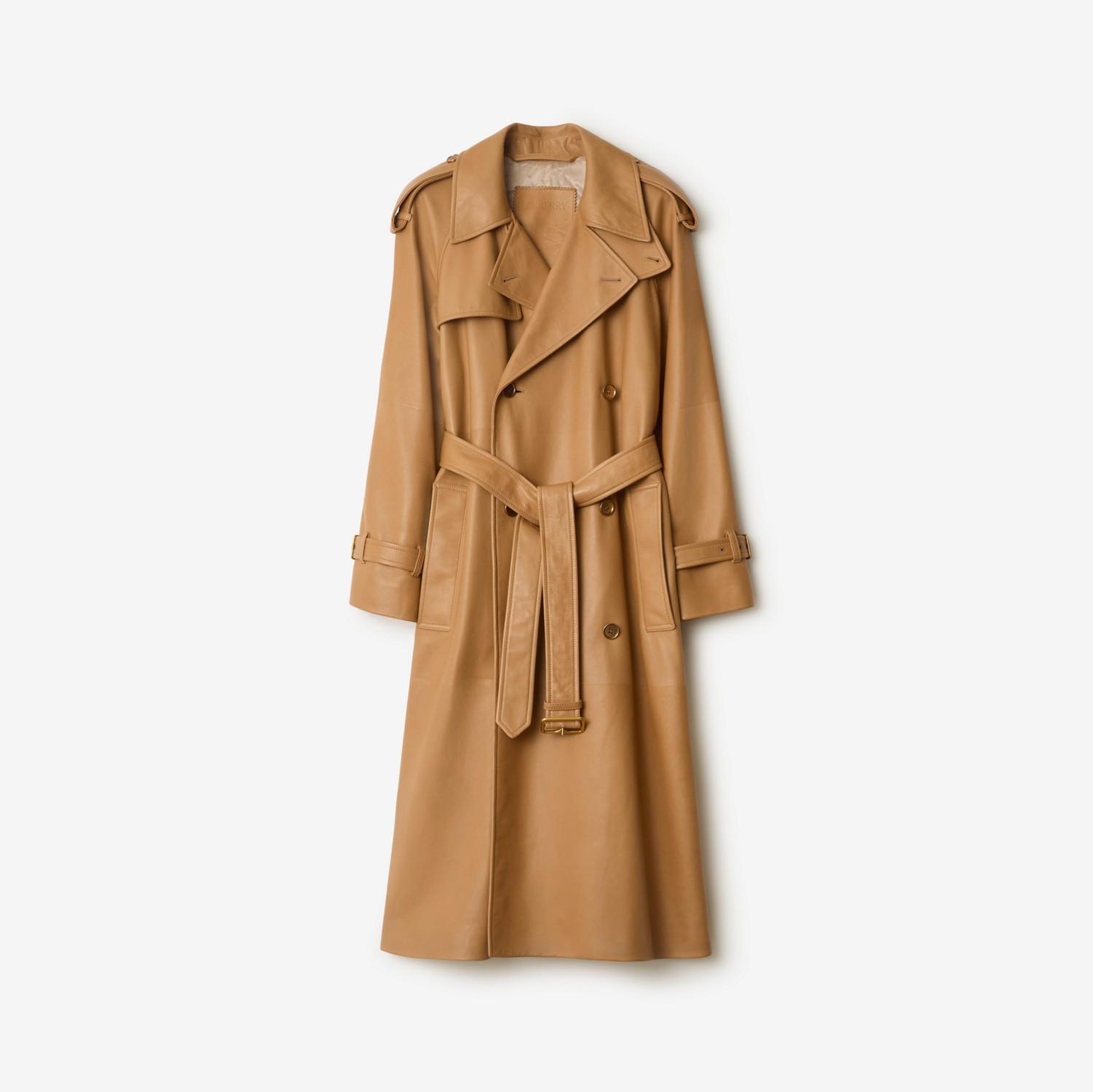 Long Leather Castleford Trench Coat by BURBERRY