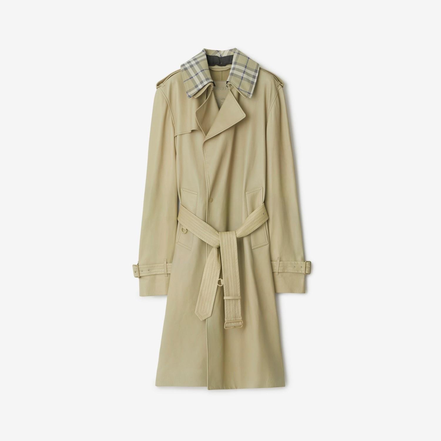 Long Leather Trench Coat by BURBERRY