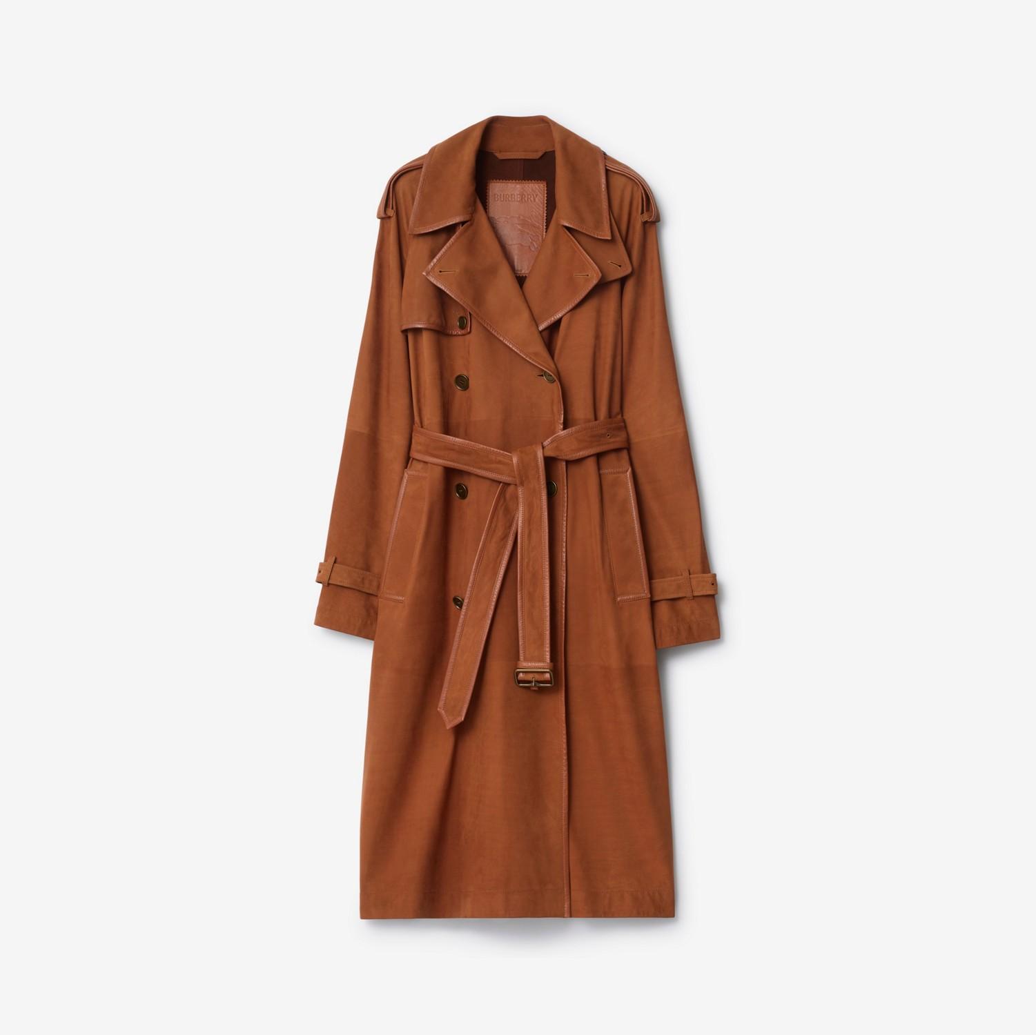 Long Nubuck Castleford Trench Coat by BURBERRY