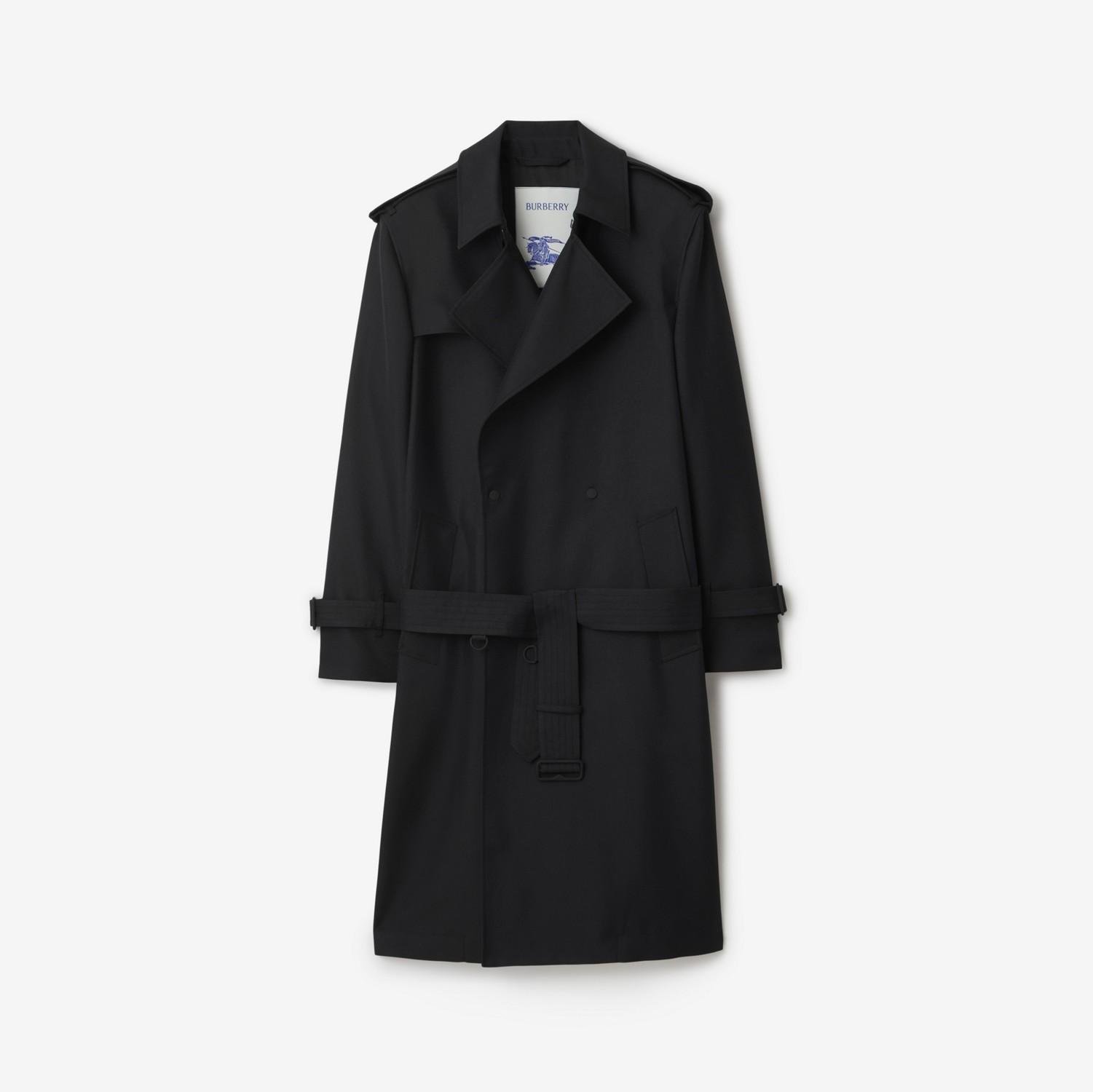 Long Silk Blend Trench Coat by BURBERRY