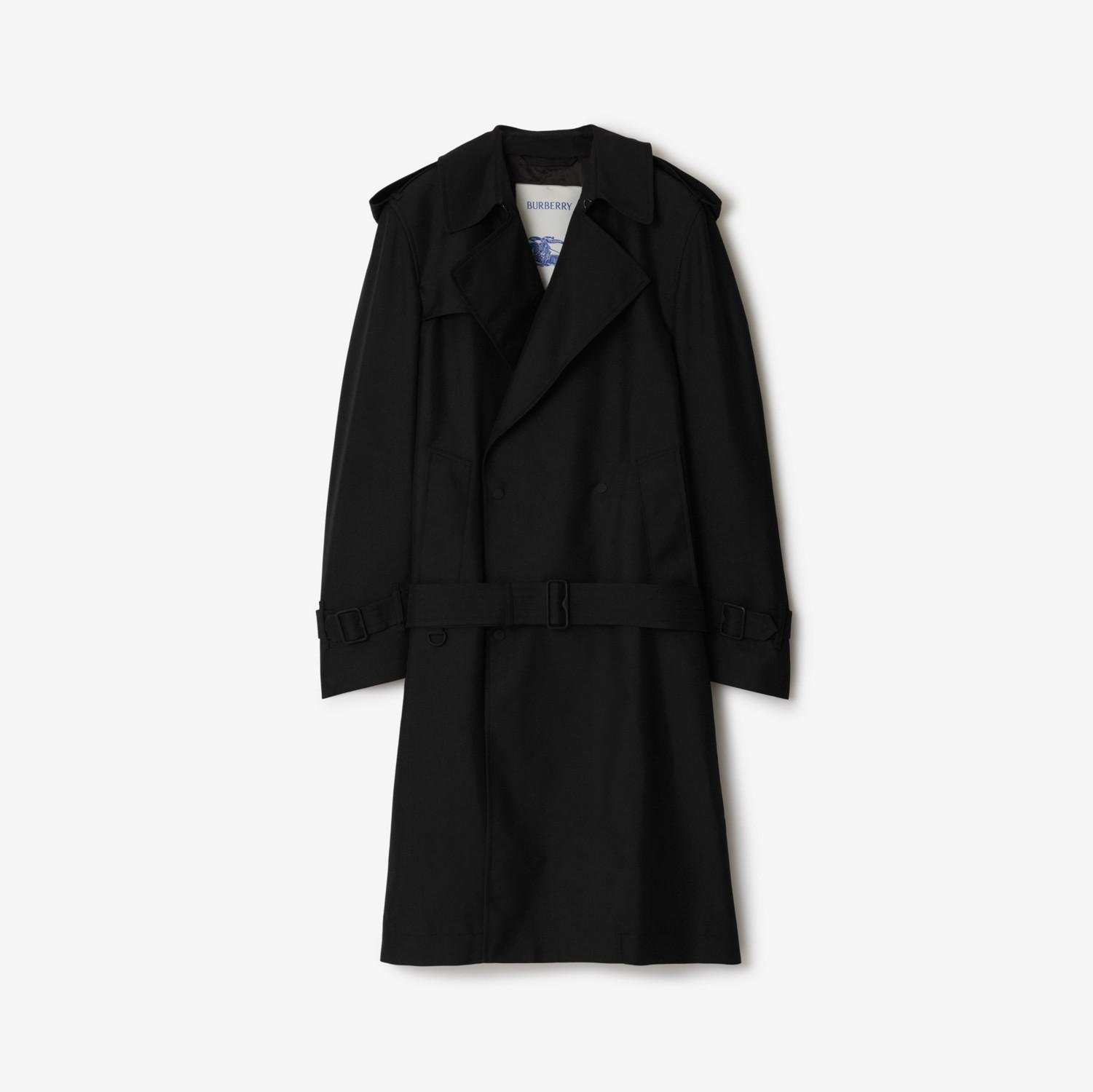 Long Silk Blend Trench Coat by BURBERRY
